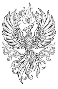 Desenho de Fenix Desenho Colorir Imprimir 11