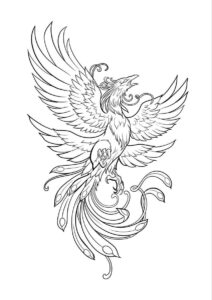 Desenho de Fenix Desenho Colorir Imprimir 12
