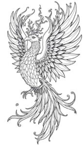 Desenho de Fenix Desenho Colorir Imprimir 14