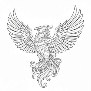 Desenho de Fenix Desenho Colorir Imprimir 15