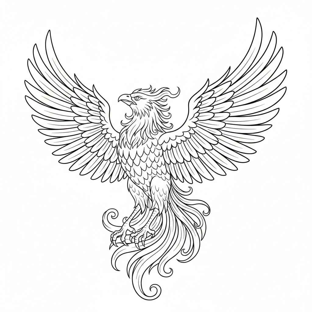 Desenho de Fenix Desenho Colorir Imprimir 15