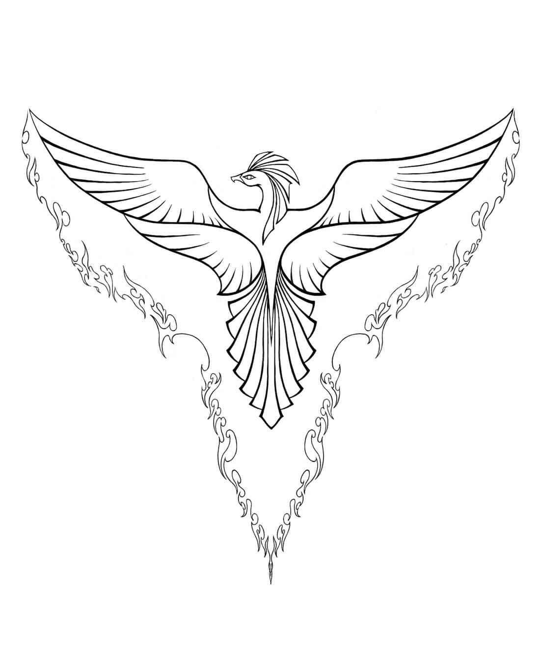 Desenho de Fenix Desenho Colorir Imprimir 19
