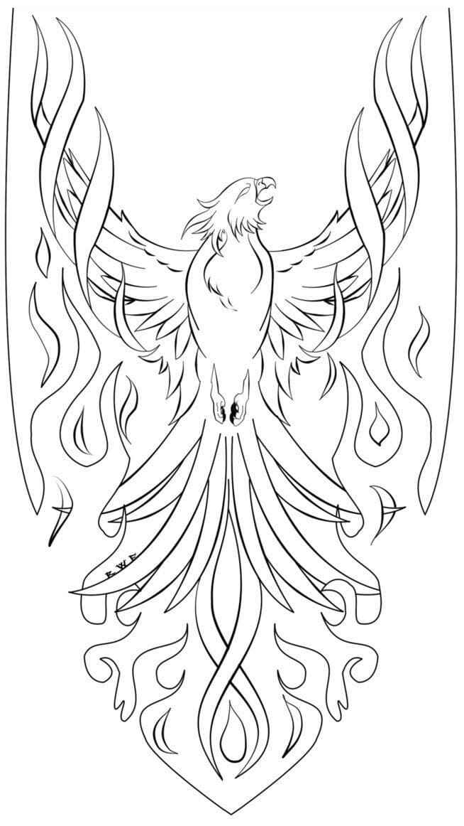Desenho de Fenix Desenho Colorir Imprimir 20