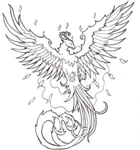 Desenho de Fenix Desenho Colorir Imprimir 25