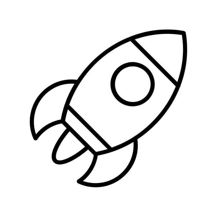 Desenho de Foguete Desenho Colorir Imprimir 04