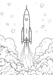 Desenho de Foguete Desenho Colorir Imprimir 10