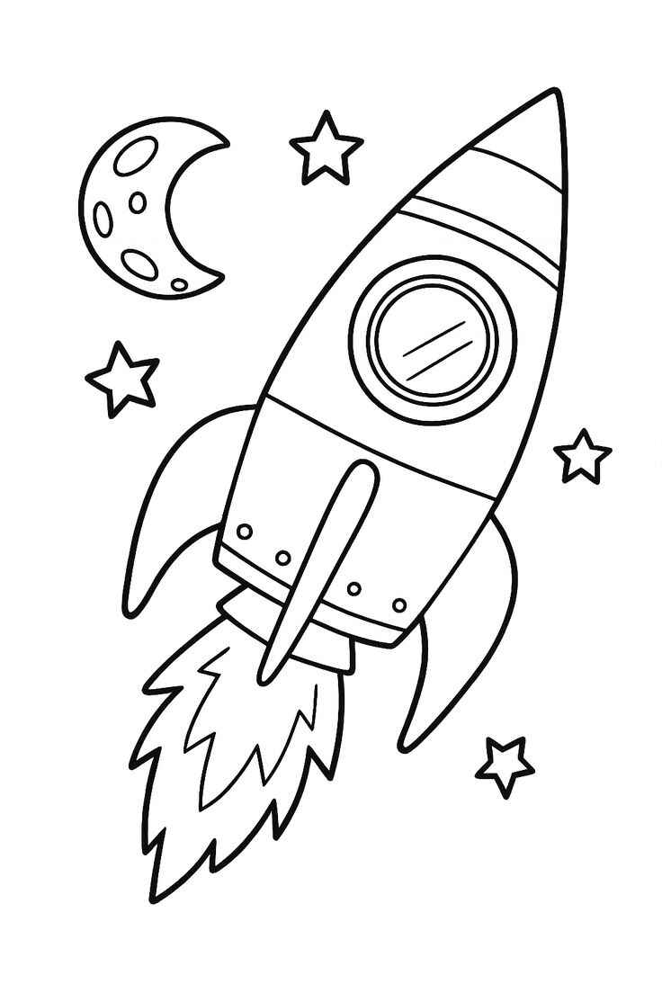 Desenho de Foguete Desenho Colorir Imprimir 16