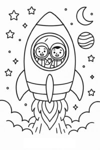 Desenho de Foguete Desenho Colorir Imprimir 21