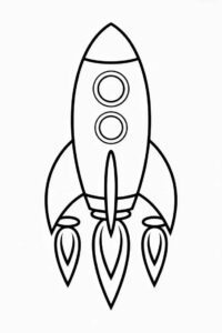 Desenho de Foguete Desenho Colorir Imprimir 24