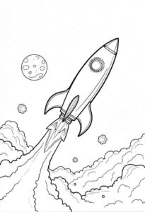 Desenho de Foguete Desenho Colorir Imprimir 28