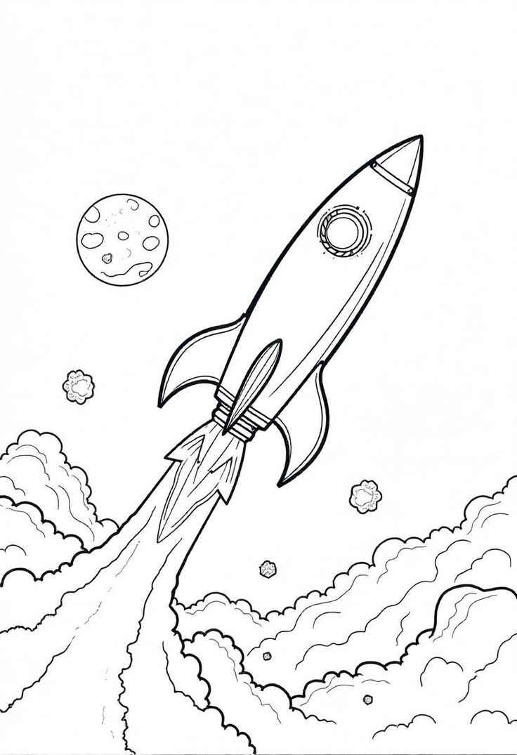 Desenho de Foguete Desenho Colorir Imprimir 28