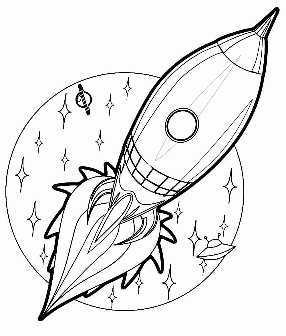 Desenho de Foguete Desenho Colorir Imprimir 32
