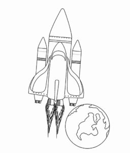 Desenho de Foguete Desenho Colorir Imprimir 34