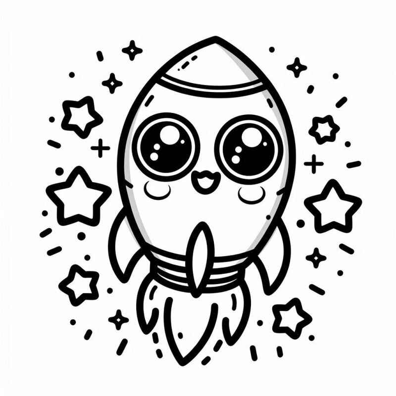 Desenho de Foguete Desenho Colorir Imprimir 40