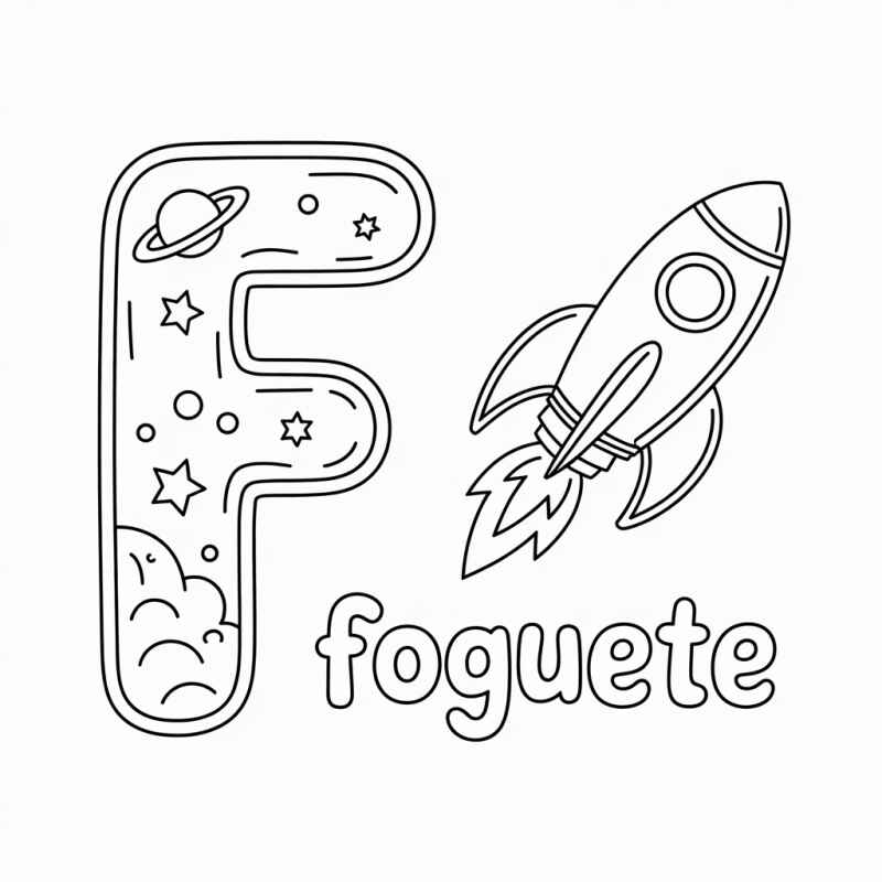 Desenho de Foguete Desenho Colorir Imprimir 41