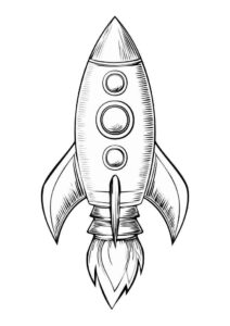 Desenho de Foguete Desenho Colorir Imprimir 45