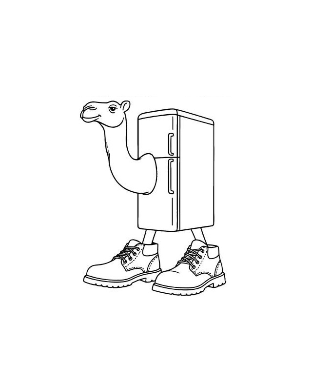 Desenho de Frigo Camello Desenho Colorir Imprimir 01