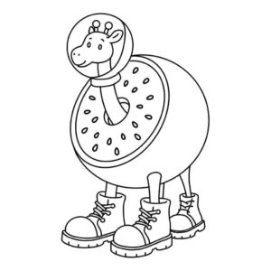 Desenho de Girafa Celeste Desenho Colorir Imprimir 05