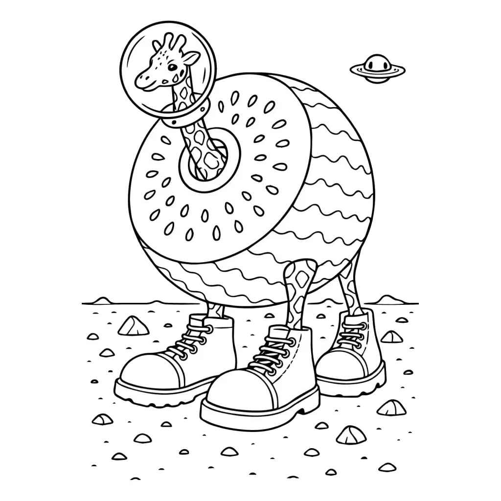 Desenho de Girafa Celeste Desenho Colorir Imprimir 06