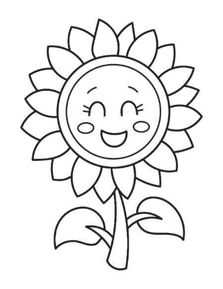 Desenho de Girassol Desenho Colorir Imprimir 10