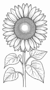 Desenho de Girassol Desenho Colorir Imprimir 11