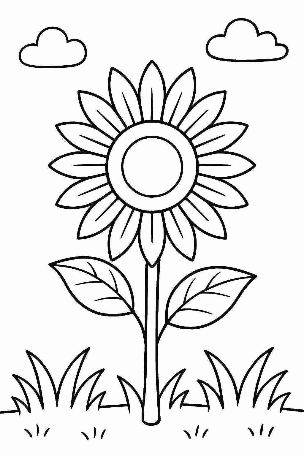 Desenho de Girassol Desenho Colorir Imprimir 18