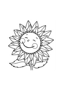 Desenho de Girassol Desenho Colorir Imprimir 21