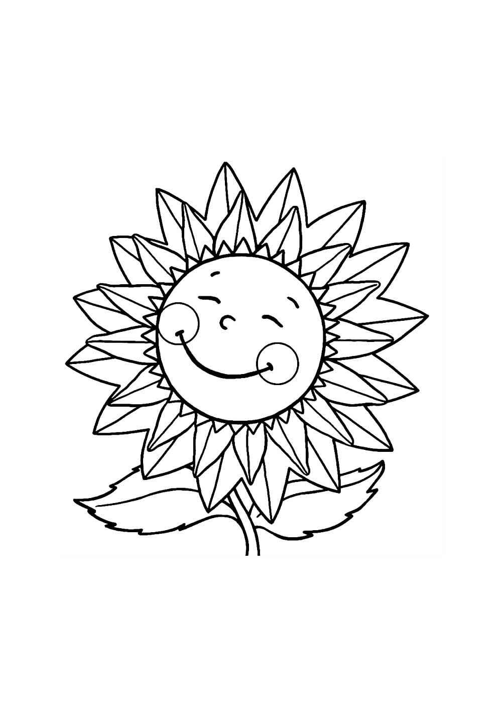 Desenho de Girassol Desenho Colorir Imprimir 21