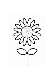 Desenho de Girassol Desenho Colorir Imprimir 24