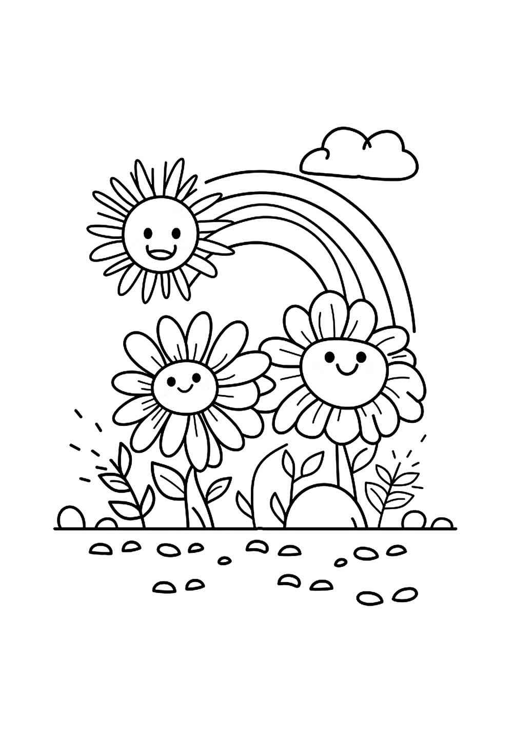 Desenho de Girassol Desenho Colorir Imprimir 26