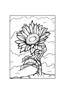 Desenho de Girassol Desenho Colorir Imprimir 27