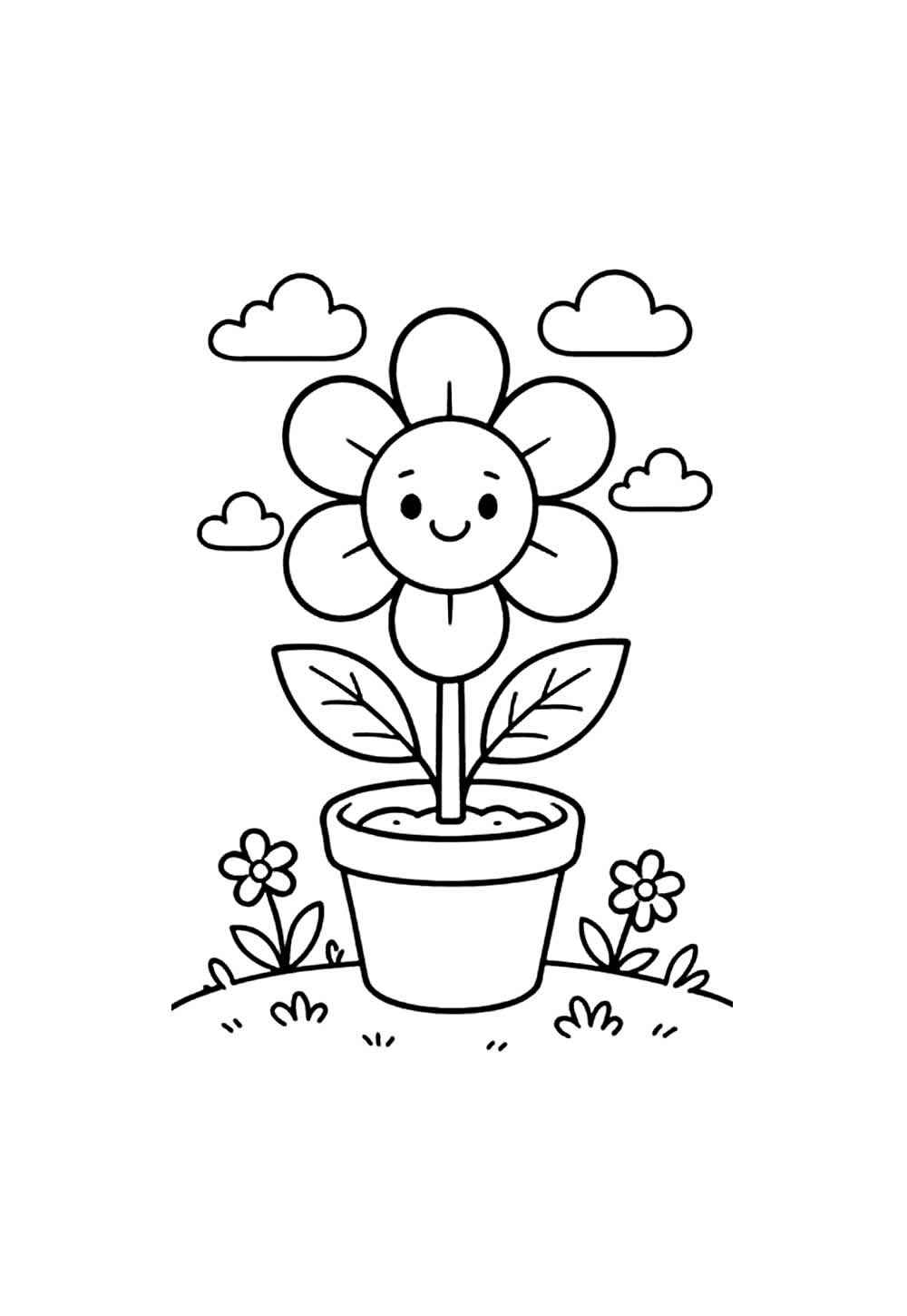 Desenho de Girassol Desenho Colorir Imprimir 28