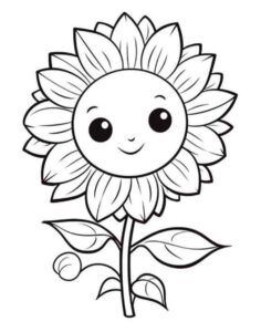 Desenho de Girassol Desenho Colorir Imprimir 33