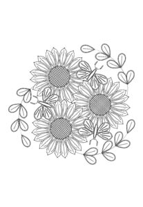 Desenho de Girassol Desenho Colorir Imprimir 36