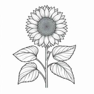 Desenho de Girassol Desenho Colorir Imprimir 40