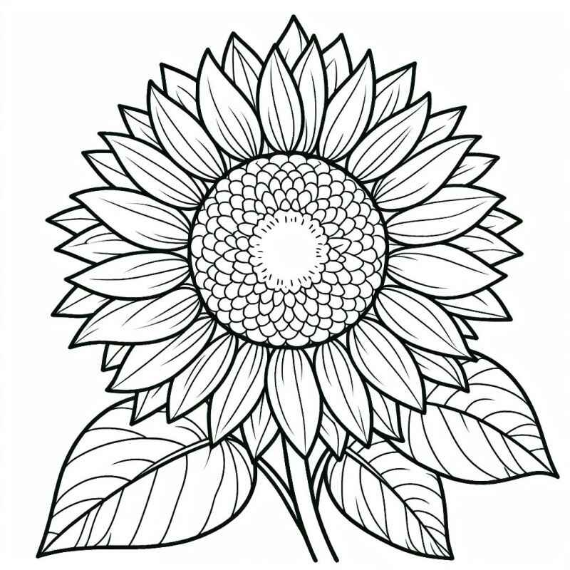 Desenho de Girassol Desenho Colorir Imprimir 41