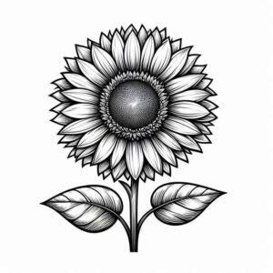 Desenho de Girassol Desenho Colorir Imprimir 45