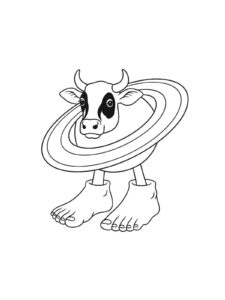 Desenho de La Vaca Saturno Saturnita Desenho Colorir Imprimir 01