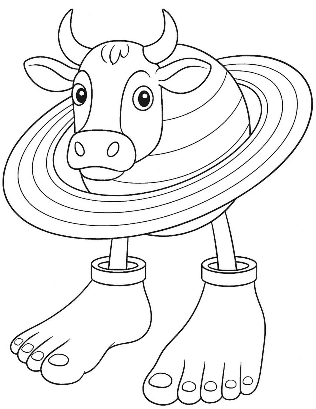 Desenho de La Vaca Saturno Saturnita Desenho Colorir Imprimir 05