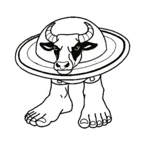 Desenho de La Vaca Saturno Saturnita Desenho Colorir Imprimir 10