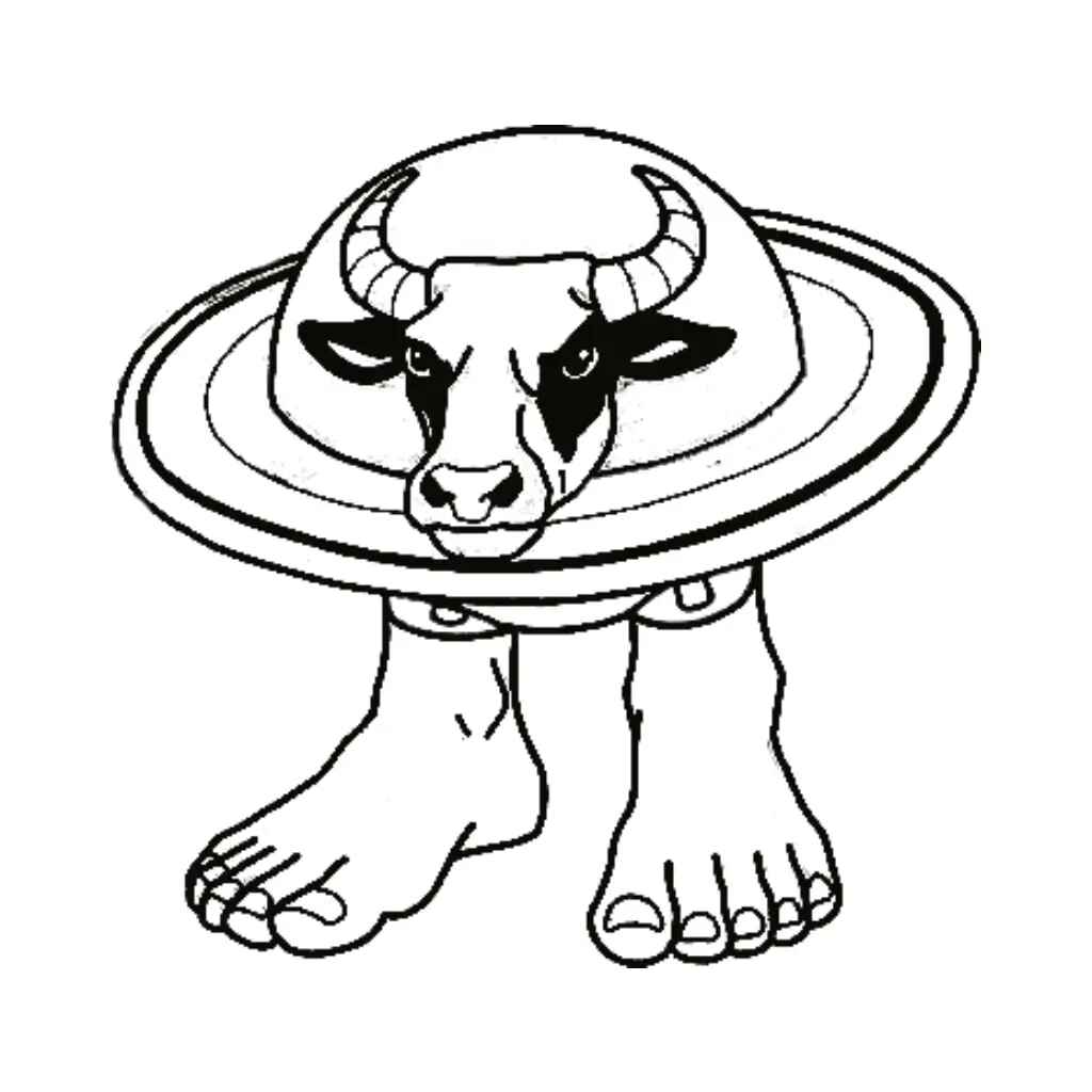 Desenho de La Vaca Saturno Saturnita Desenho Colorir Imprimir 10