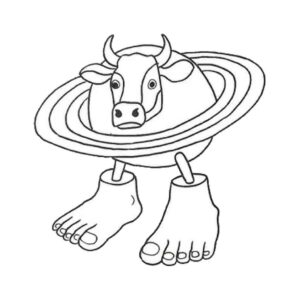 Desenho de La Vaca Saturno Saturnita Desenho Colorir Imprimir 11