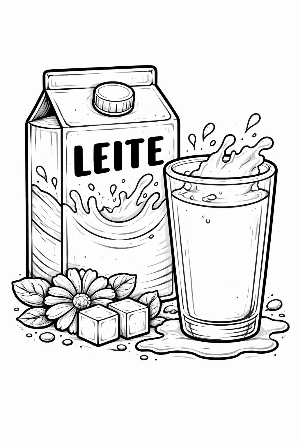 Desenho de Leite Desenho Colorir Imprimir 08