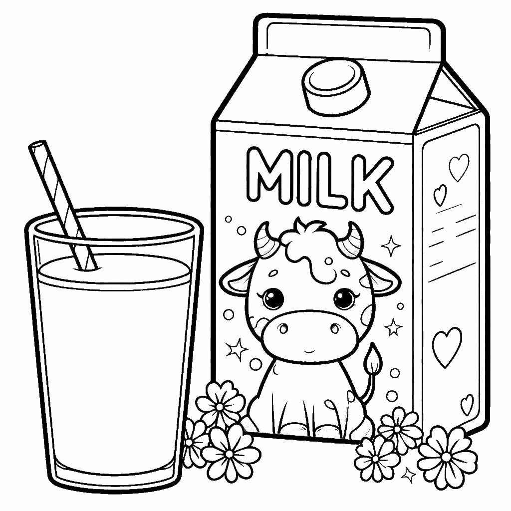Desenho de Leite Desenho Colorir Imprimir 15