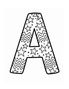 Desenho de Letra A Desenho Colorir Imprimir 01