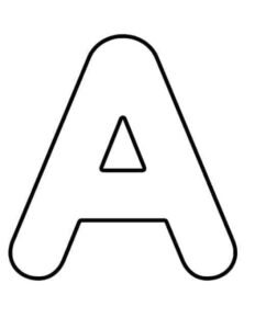 Desenho de Letra A Desenho Colorir Imprimir 04