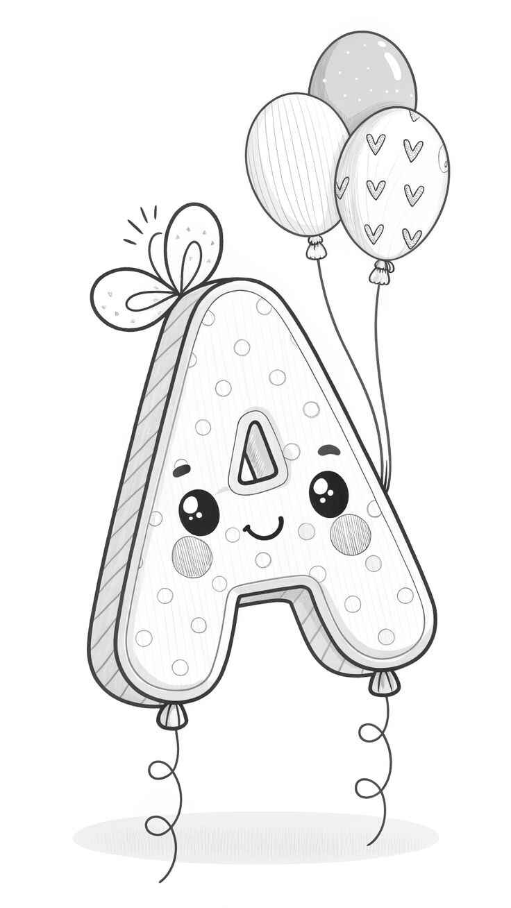 Desenho de Letra A Desenho Colorir Imprimir 05