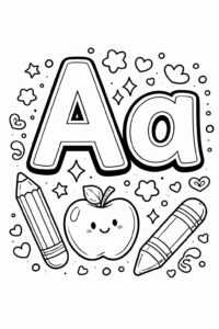 Desenho de Letra A Desenho Colorir Imprimir 08
