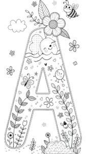 Desenho de Letra A Desenho Colorir Imprimir 10