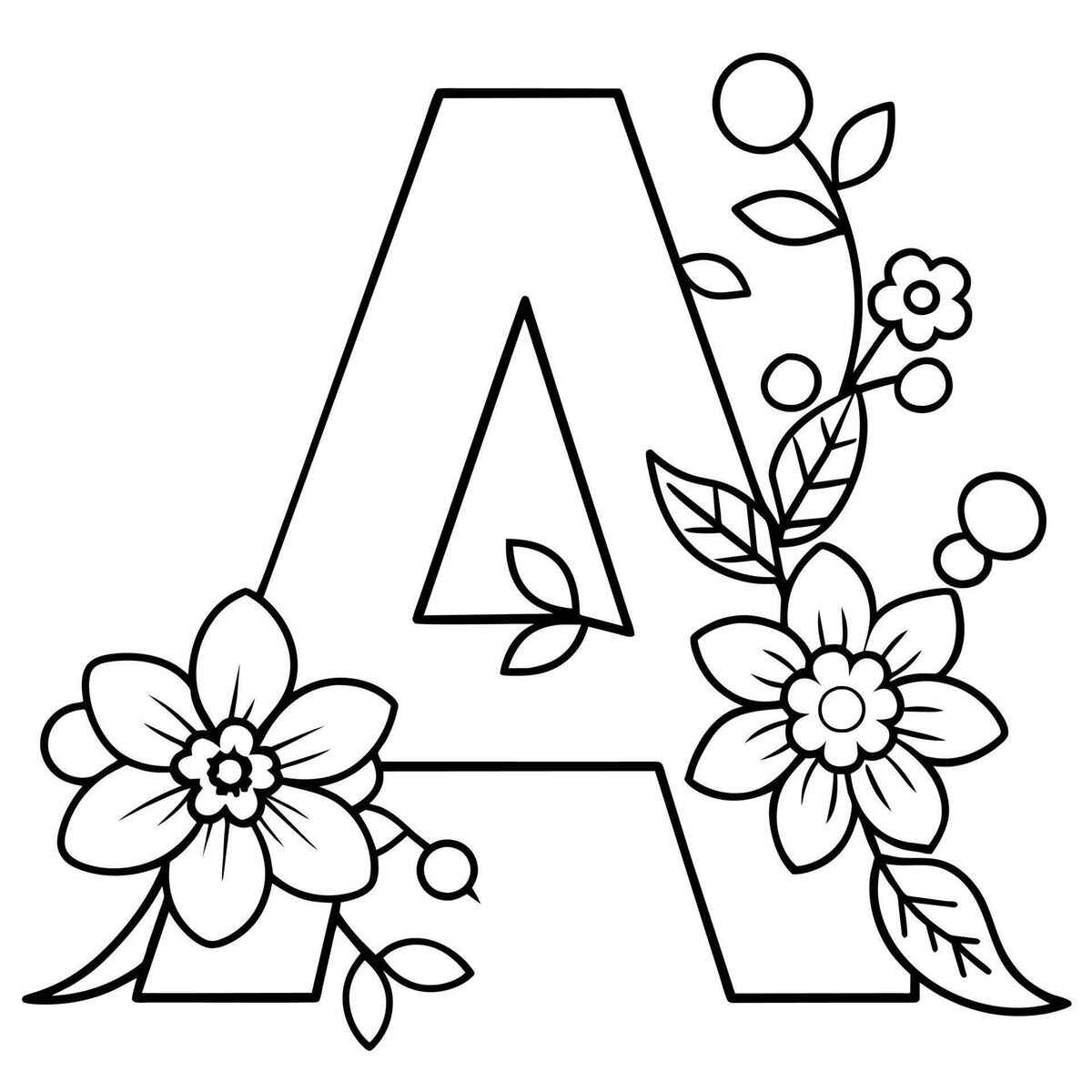 Desenho de Letra A Desenho Colorir Imprimir 13